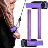 MANUEKLEAR D-ring lifting straps for cable machines in purple