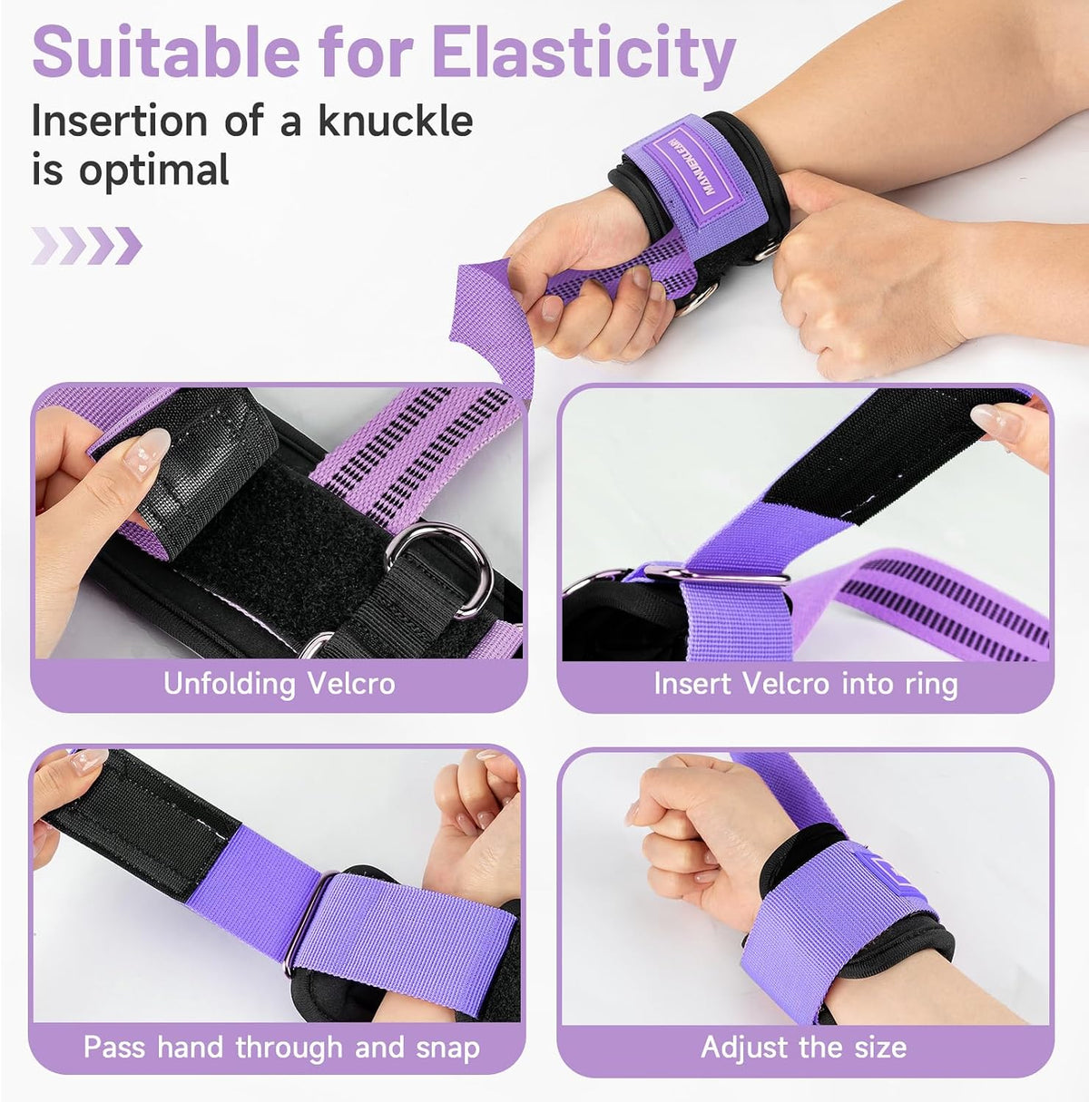 Wrist straps with D-rings