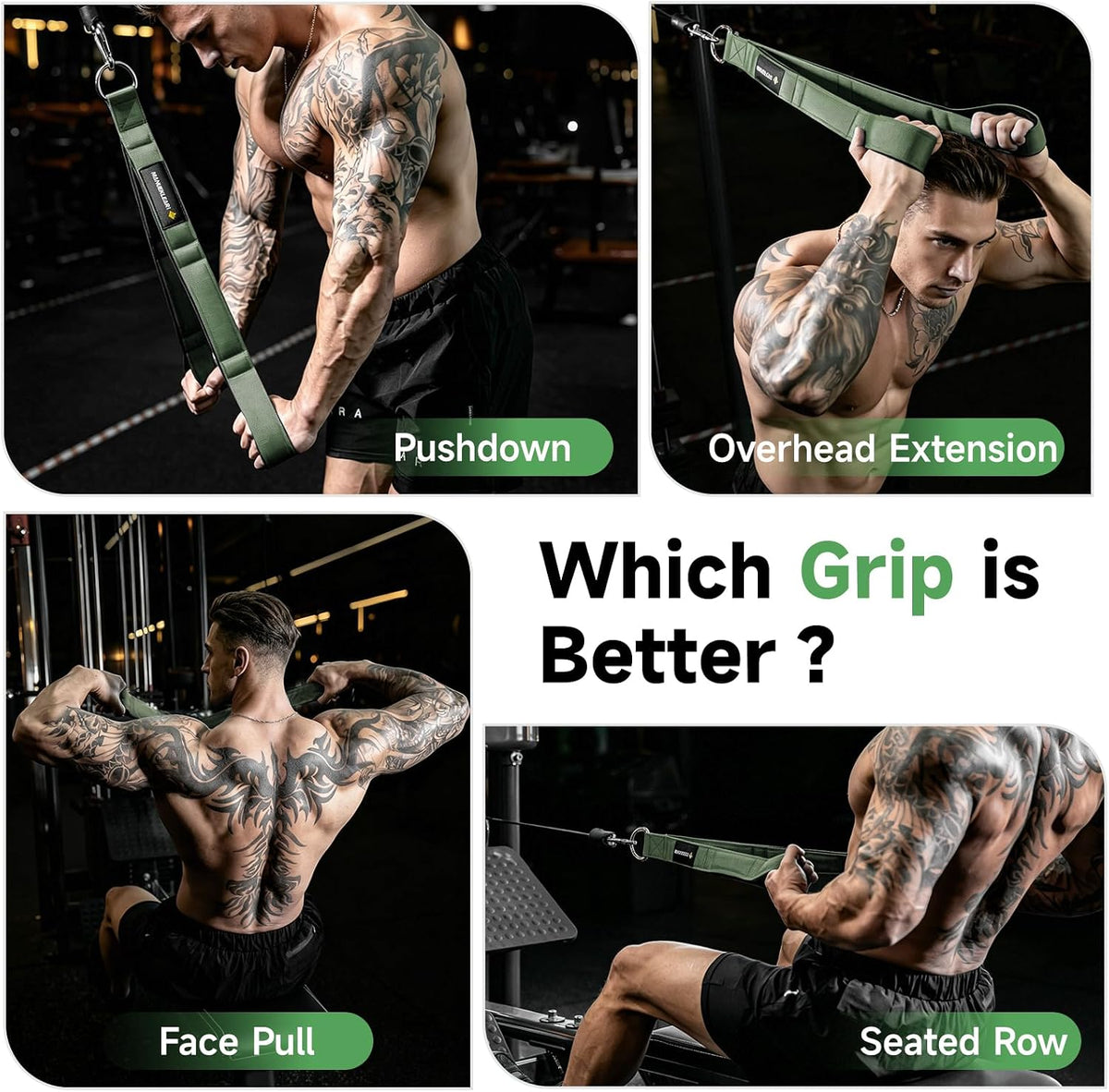 Cable machine tricep rope