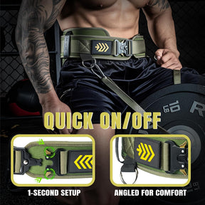 Adjustable belt for weighted dips