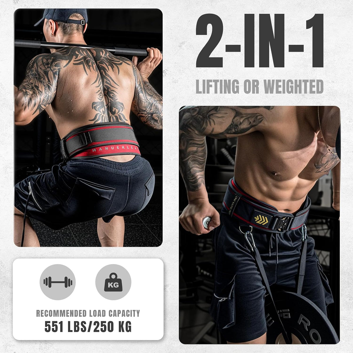 2-in-1 weighted dip belt