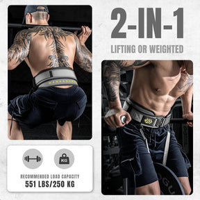 Adjustable belt for weighted dips