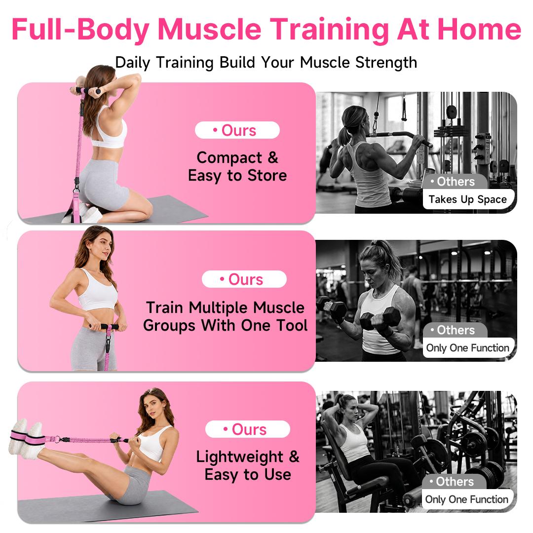 MANUEKLEAR Women's Glute & Core Home Workout Kit – 5-Piece Resistance Training Set