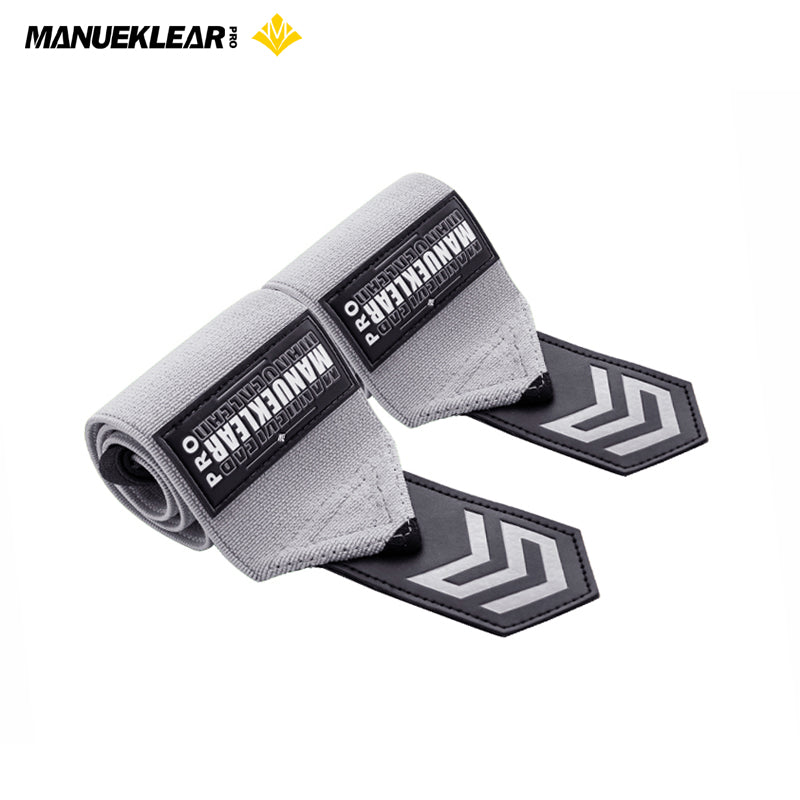 MANUEKLEAR Weightlifting Wrist Wraps, Professional Wrist Support for Powerlifting Competitions, Strength Training and Bodybuilding