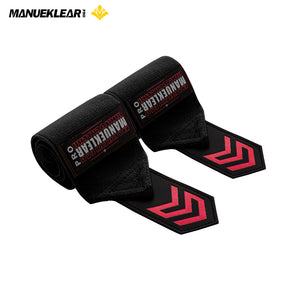 MANUEKLEAR Weightlifting Wrist Wraps, Professional Wrist Support for Powerlifting Competitions, Strength Training and Bodybuilding