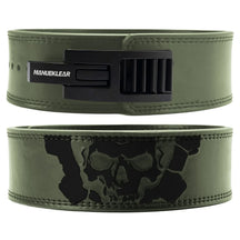MANUEKLEAR adjustable heavy-duty lever weightlifting belt in olive green