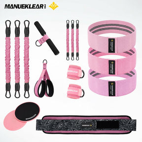 MANUEKLEAR Women's Glute & Core Home Workout Kit – 5-Piece Resistance Training Set
