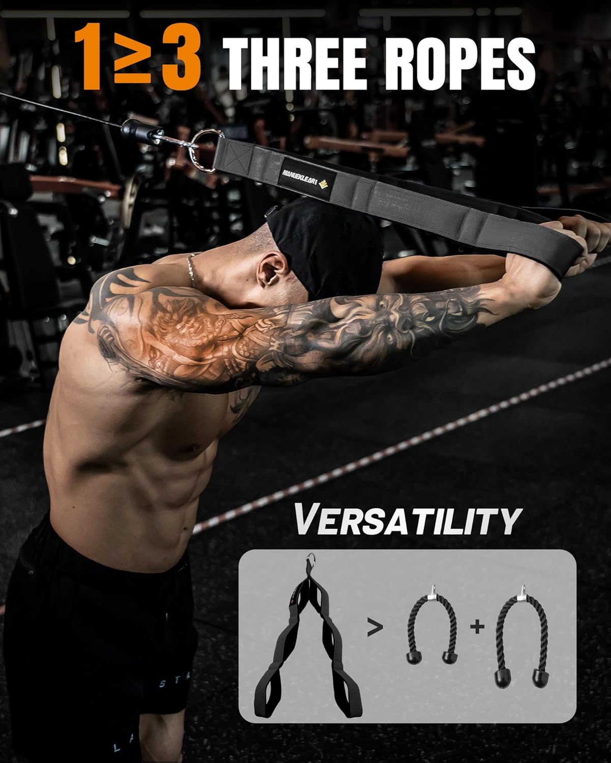 Tricep Rope Cable Attachments for Gym Use
