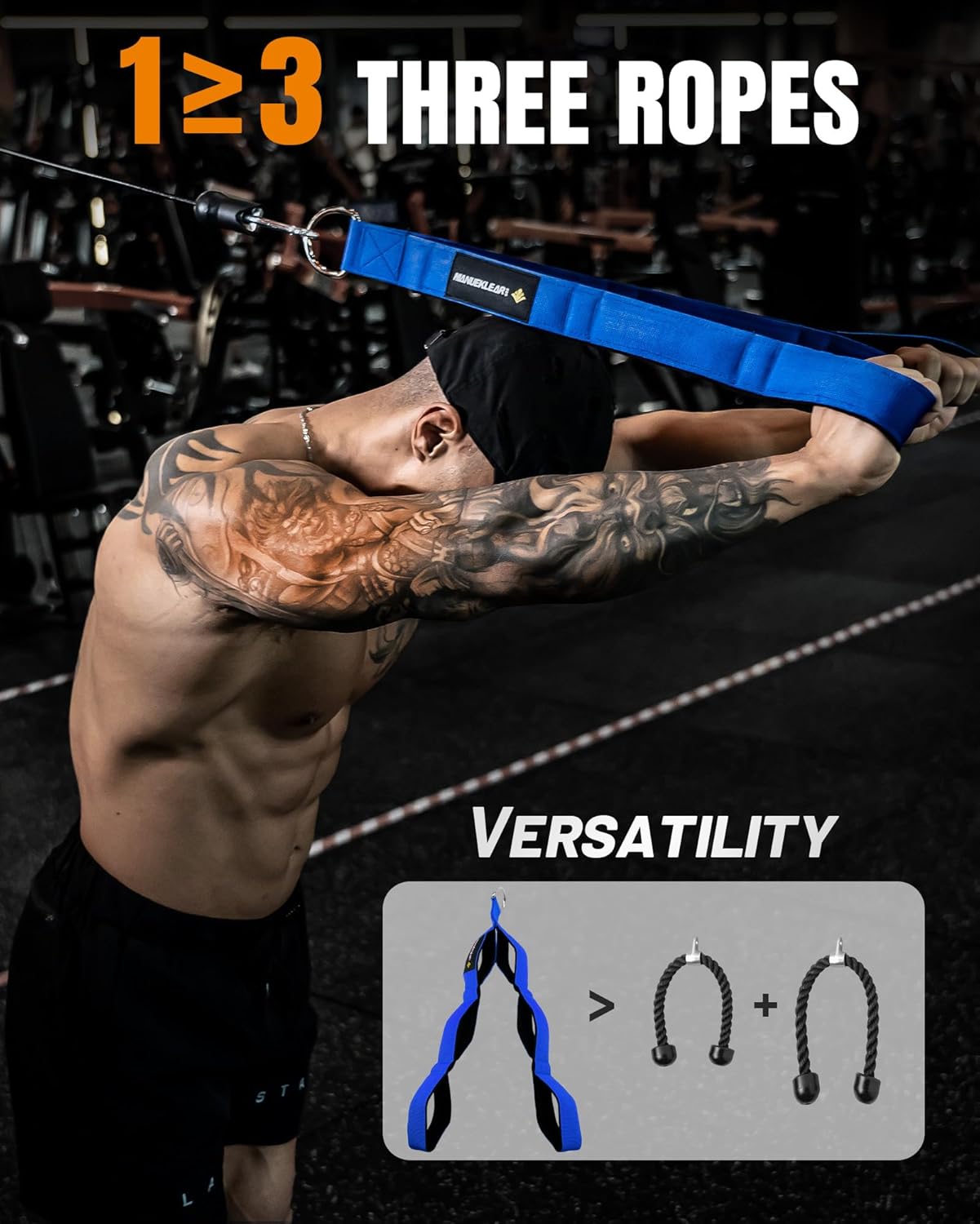 Tricep Rope Cable Attachments for Gym Use