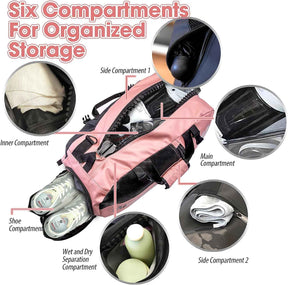 3-In-1 Gym Bag with Shoe Compartment