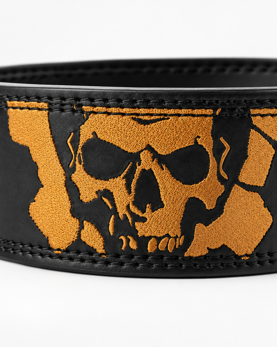 Heavy-duty lever lifting belt in black/gold