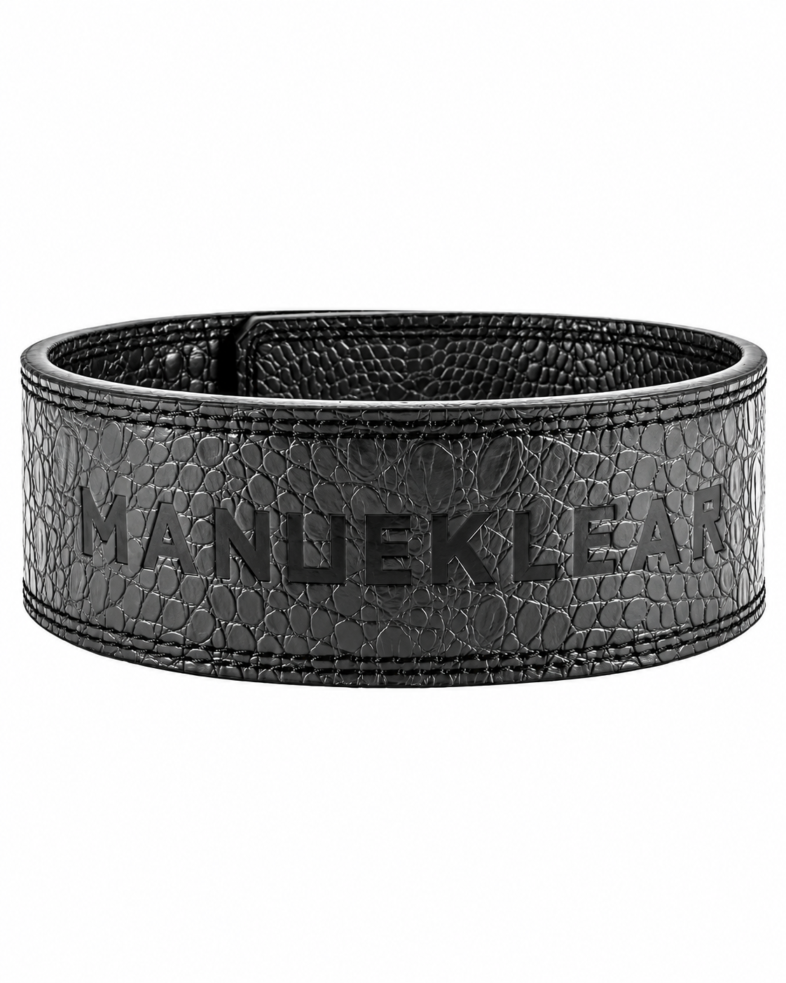 MANUEKLEAR quick-lock lifting belt in midnight black