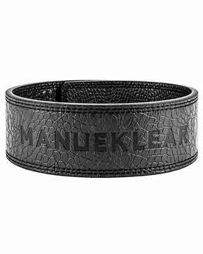 MANUEKLEAR quick-lock lifting belt in midnight black