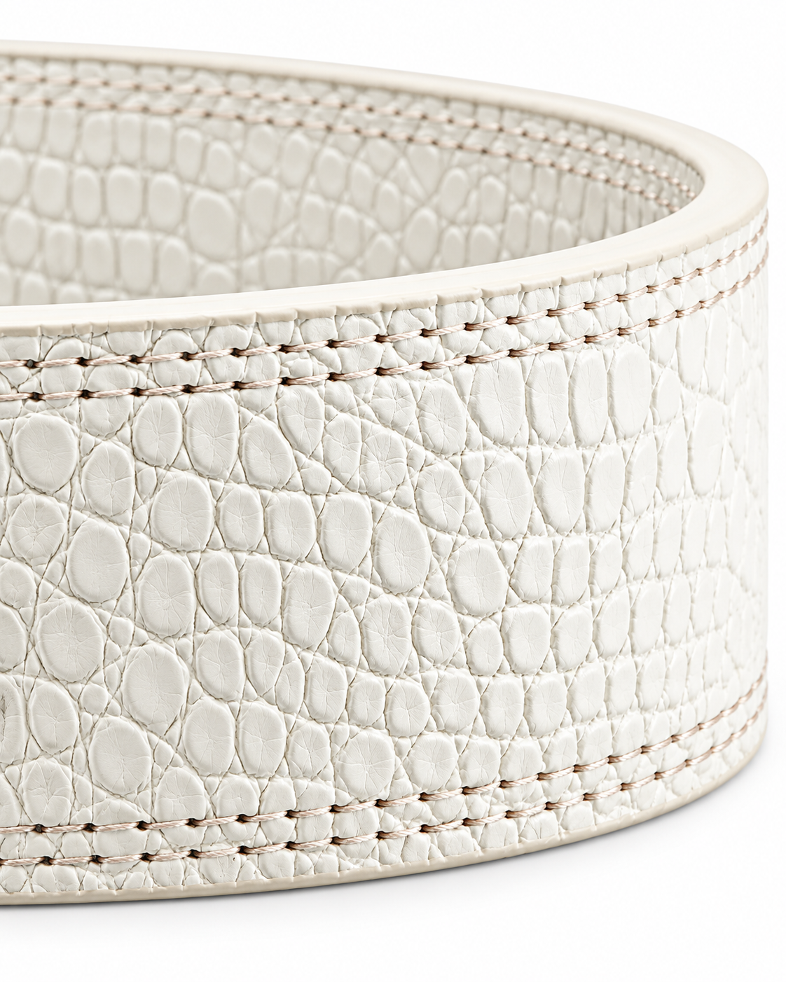 MANUEKLEAR quick-lock lifting belt in pearl white