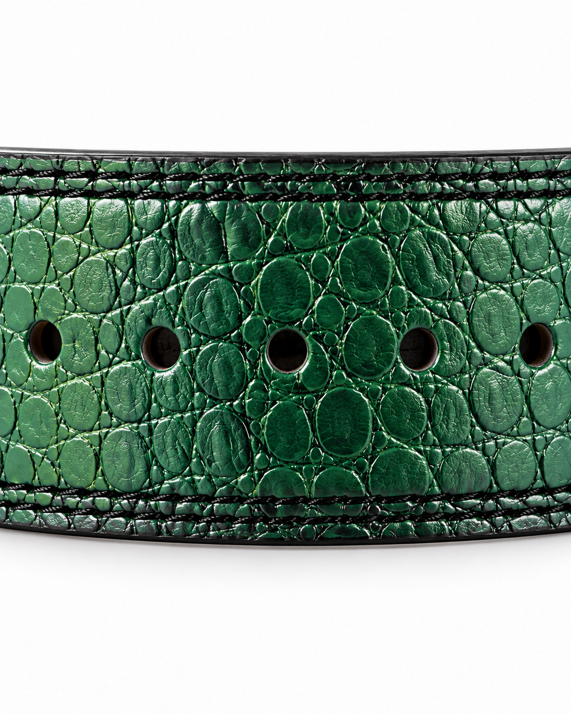 Quick-lock lever weightlifting belt in forest green