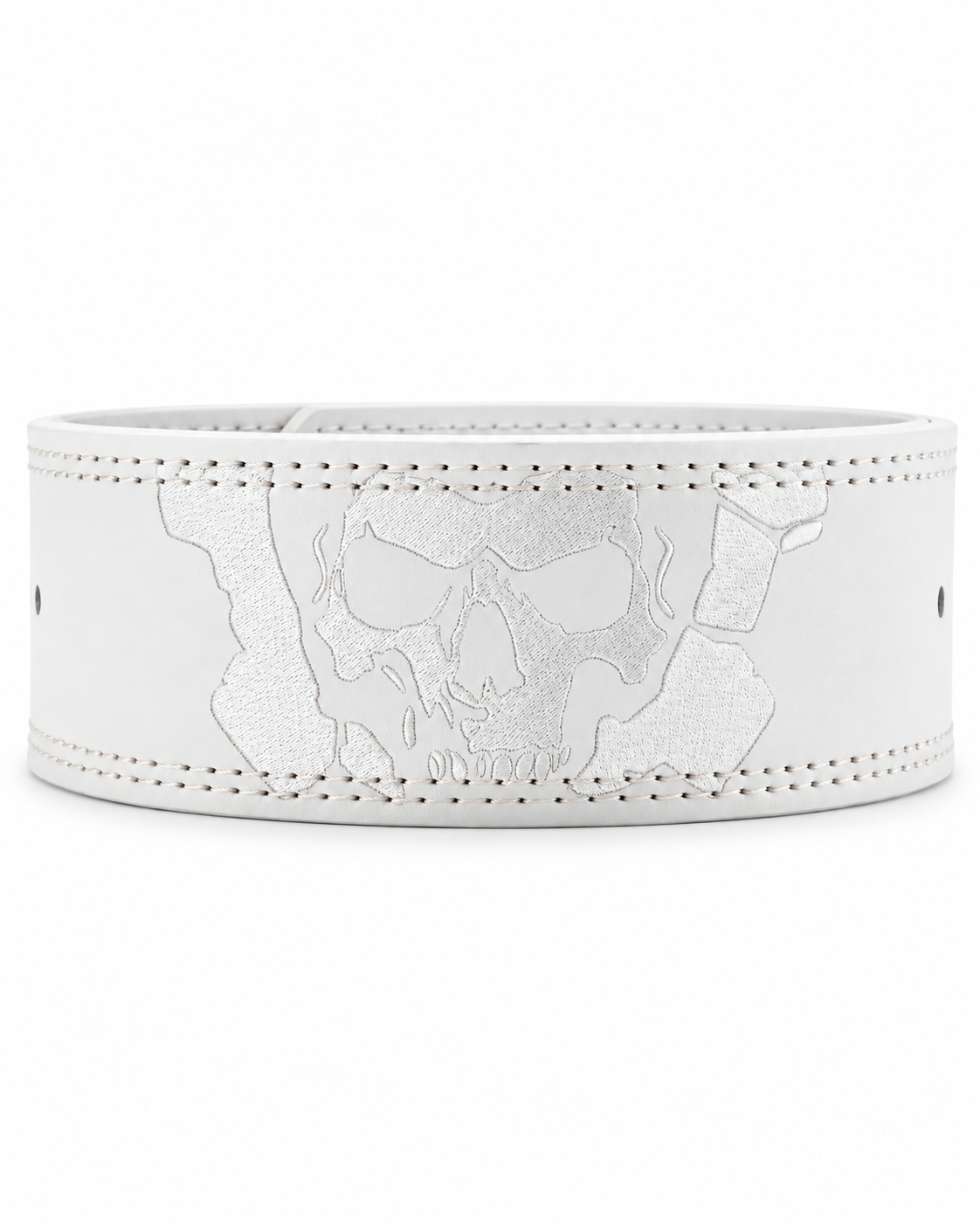 MANUEKLEAR 10mm lever belt in white/silver