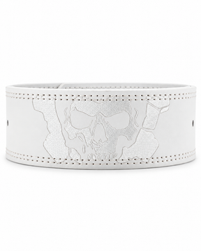MANUEKLEAR 10mm lever belt in white/silver