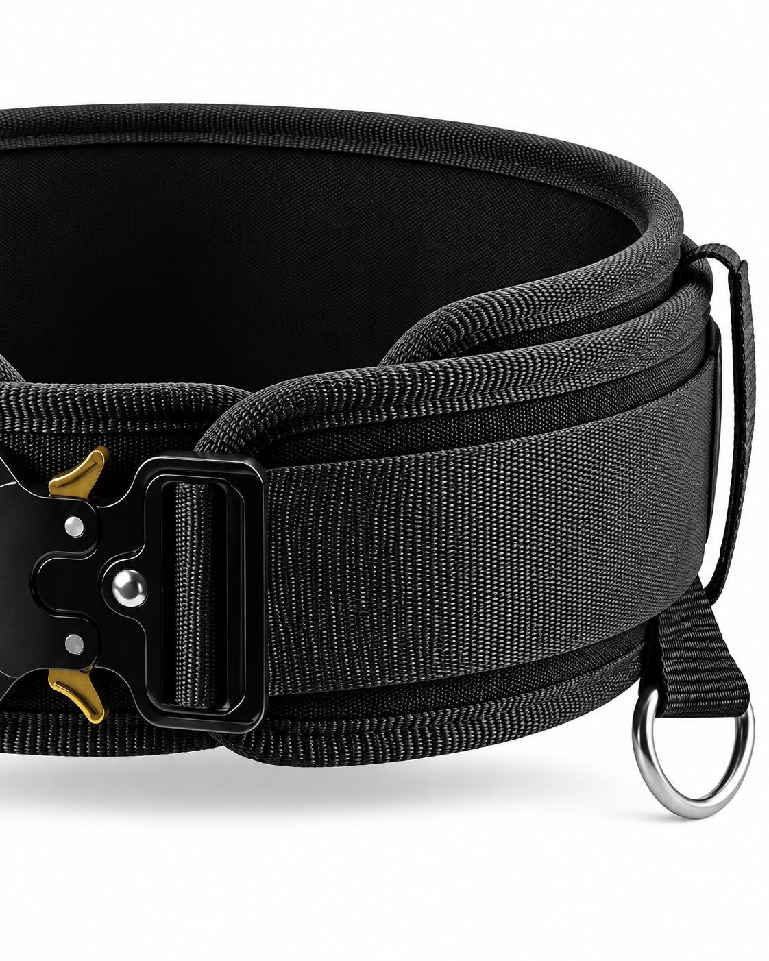 Adjustable belt for weighted dips in midnight black