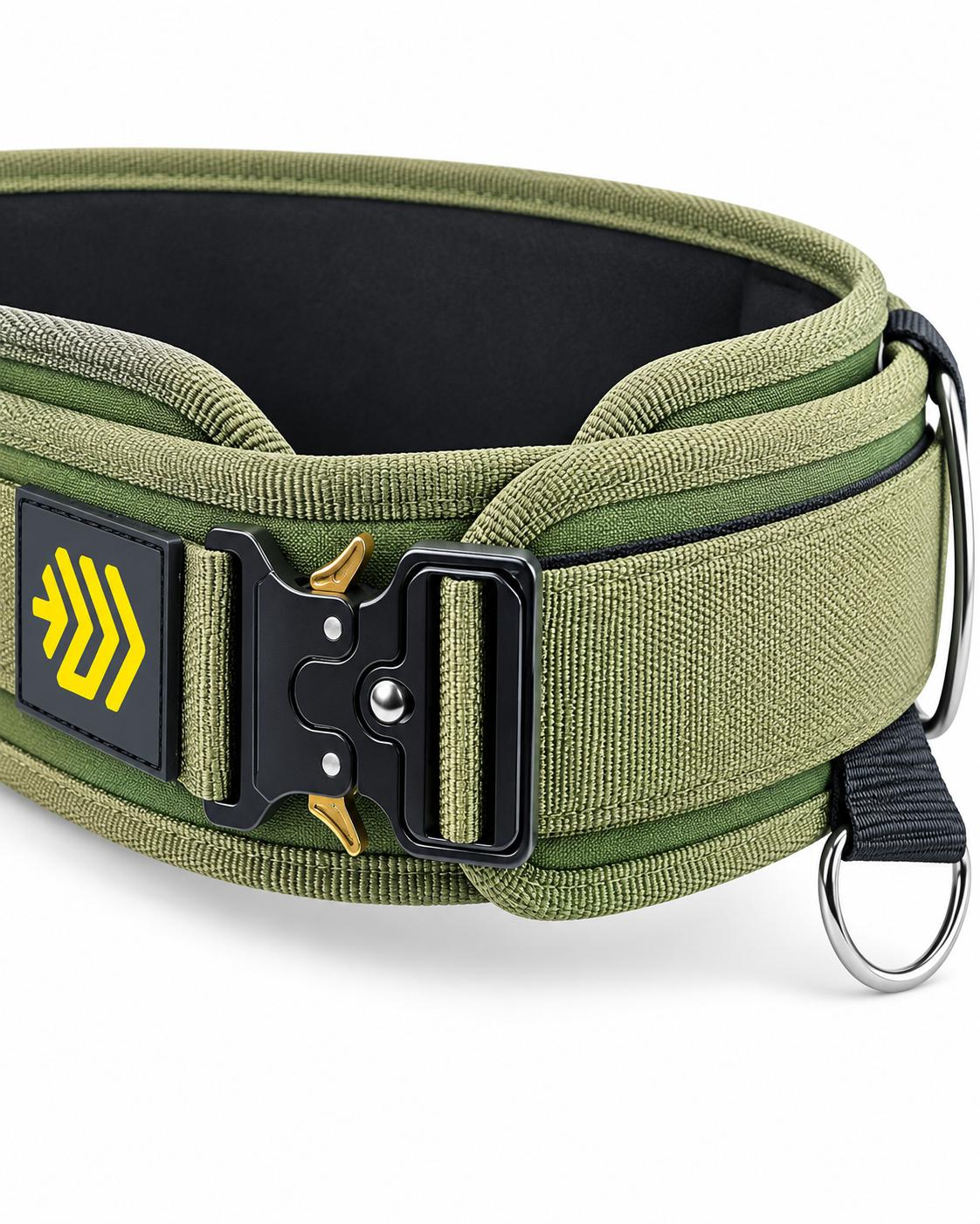 Adjustable belt for weighted dips in olive drab