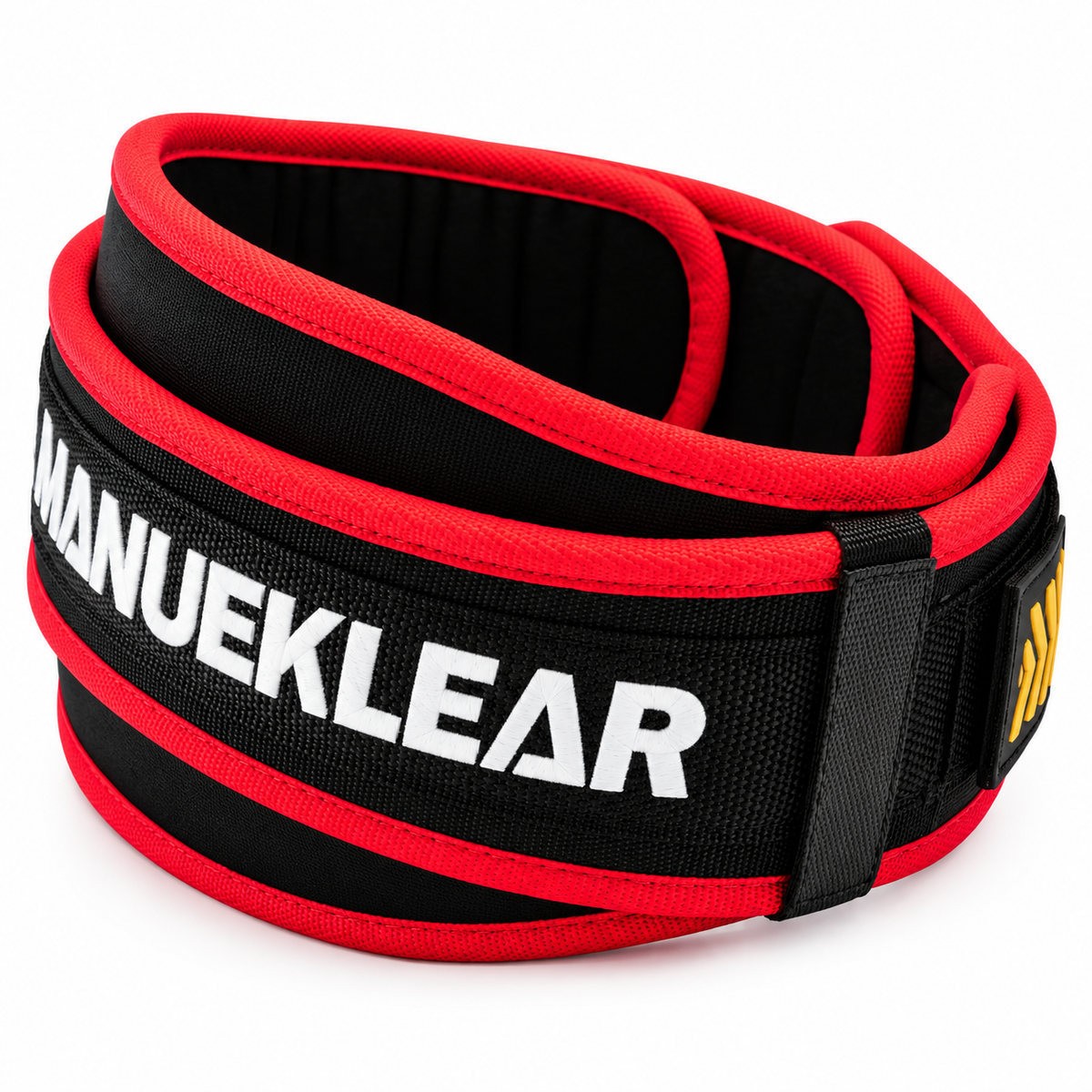 Adjustable core-support lifting belt in ruby red