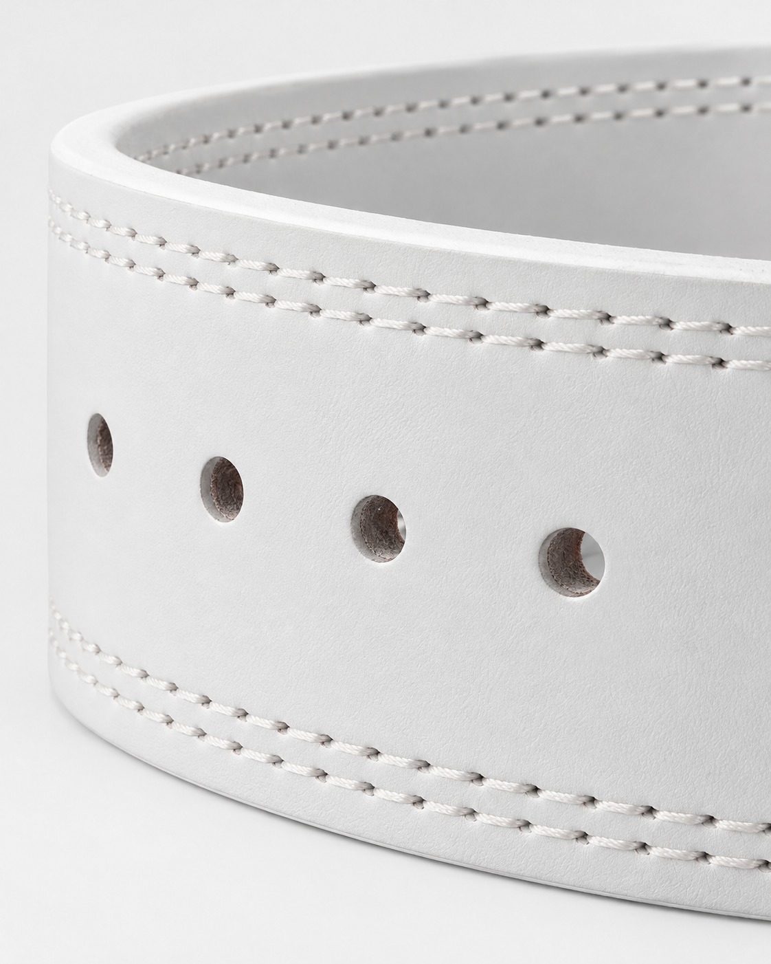 Adjustable weightlifting lever belt in white/silver