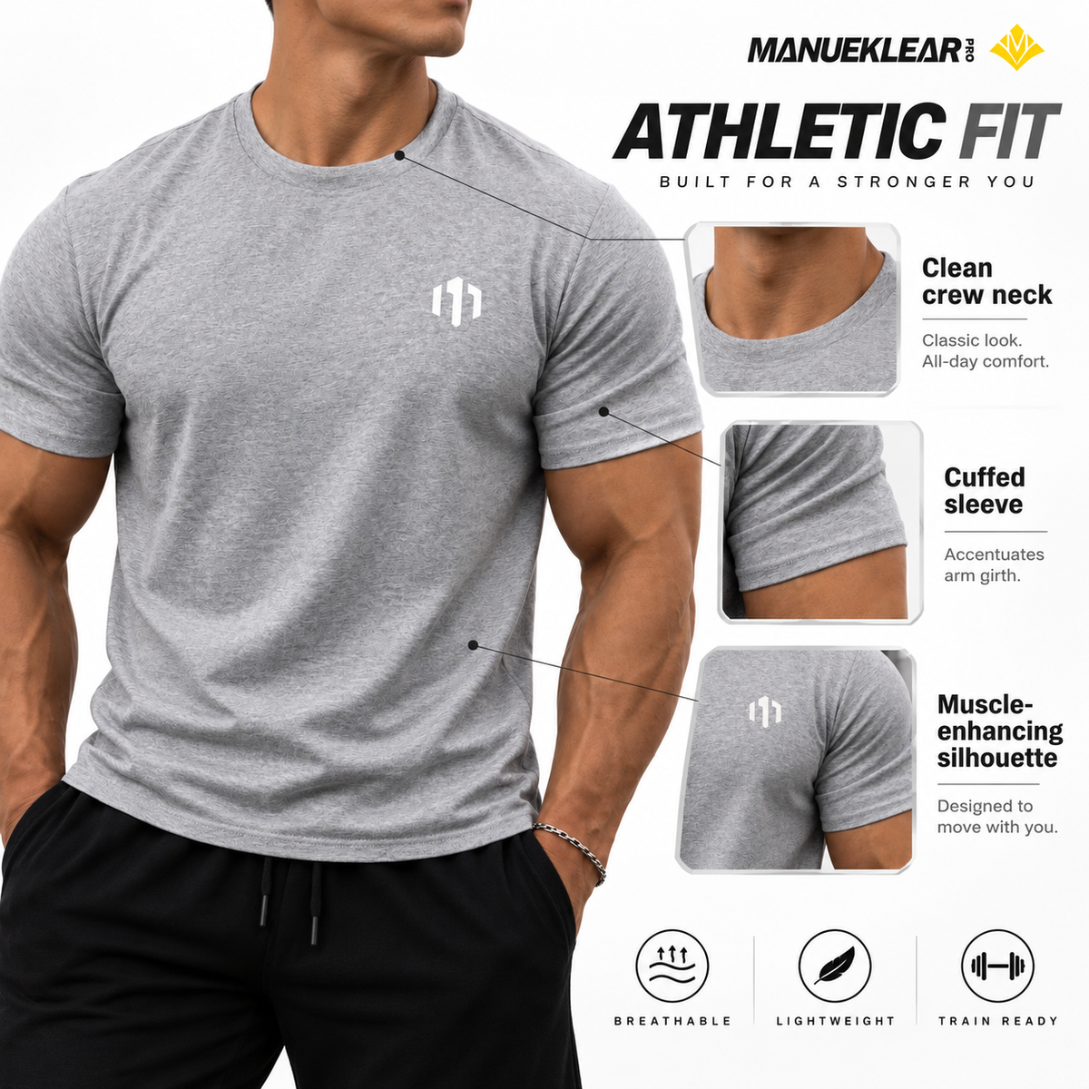 MANUEKLEAR Sweat-Reveal Leopard Gym Tee
