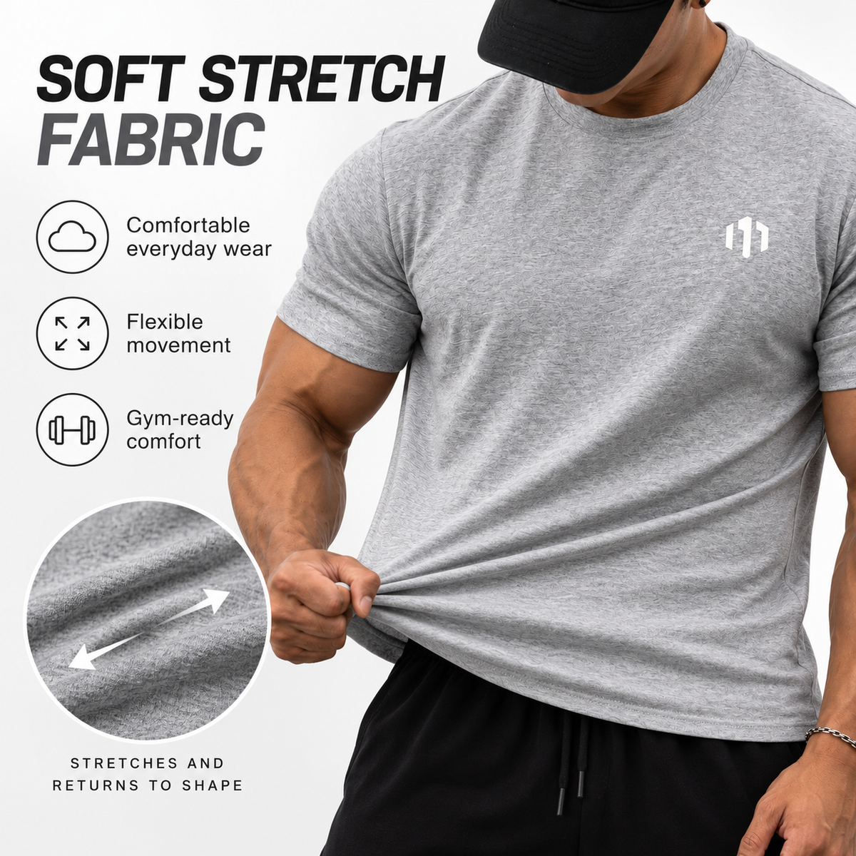 MANUEKLEAR Sweat-Reveal Leopard Gym Tee
