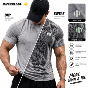 MANUEKLEAR Sweat-Reveal Leopard Gym Tee