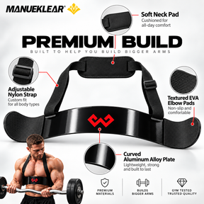 Arm Blaster Bicep Curl Thick Aluminum Adjustable Bodybuilding Bicep Isolator Pink,Barbell Curl Assistant Arm Curl Bar