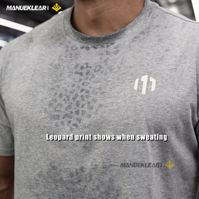 MANUEKLEAR Sweat-Reveal Leopard Gym Tee
