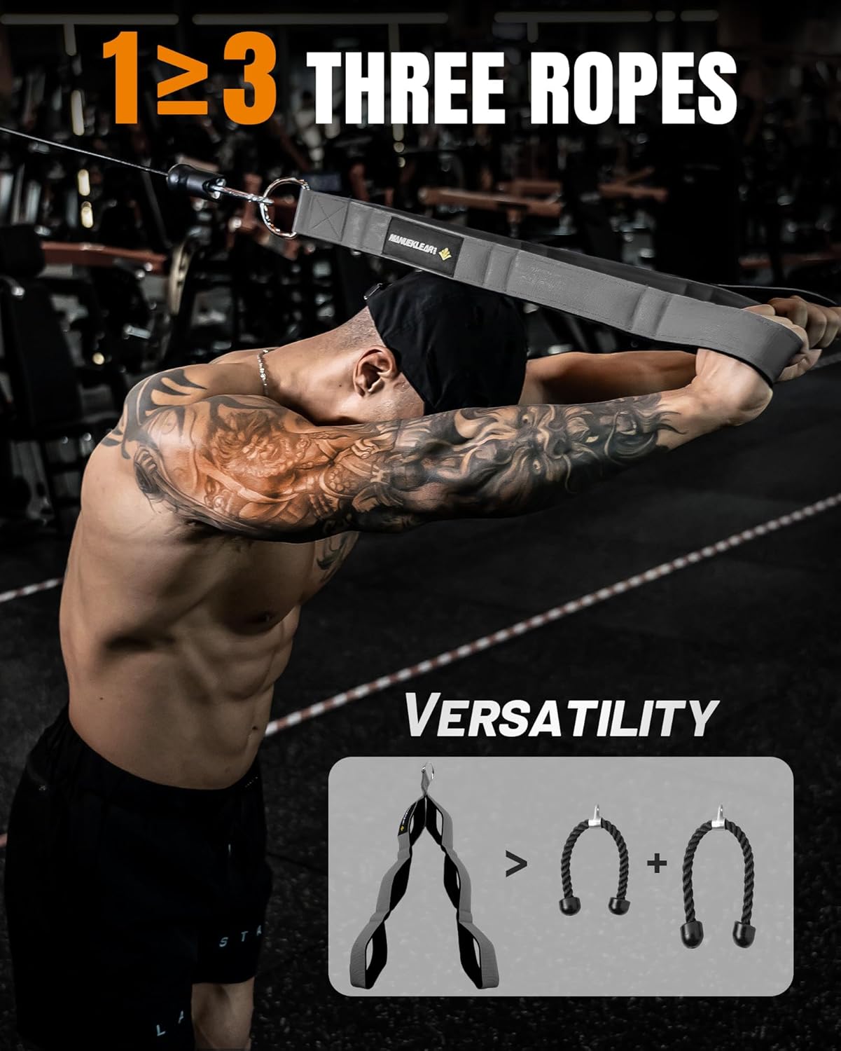 Tricep Rope Cable Attachments for Gym Use