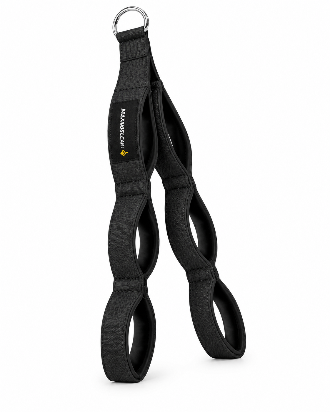 MANUEKLEAR 24-Inch 3-Grip Tricep Rope - Black — Black