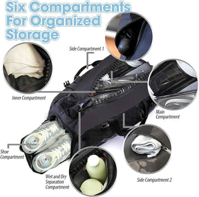 3-In-1 Gym Bag with Shoe Compartment