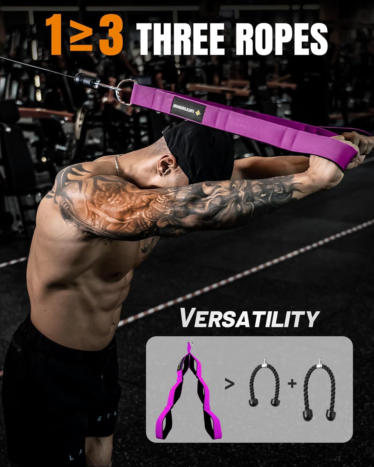 Tricep Rope Cable Attachments for Gym Use