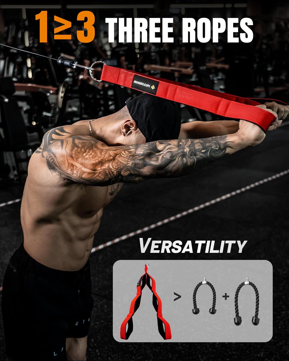 Tricep Rope Cable Attachments for Gym Use