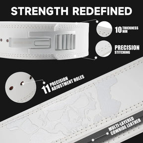 Adjustable weightlifting lever belt