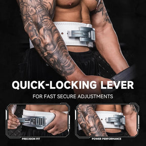 Adjustable weightlifting lever belt