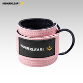 MANUEKLEAR Ankle Straps with D-Ring for Cable Machine Kickbacks, Glute Workouts, Lower Body Exercises - Adjustable Leg Straps, Premium Leather Feel & Neoprene Padding