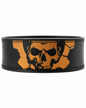 MANUEKLEAR 10mm lever belt in black/gold