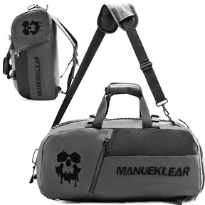 MANUEKLEAR 3-in-1 Waterproof Gym Duffle Bag with Shoe Compartment