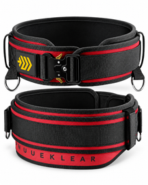 MANUEKLEAR 2-in-1 weighted dip belt in vibrant red