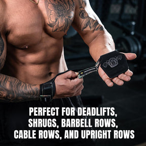 MANUEKLEAR double leather lifting straps, Black/Camo, One Size, image 3