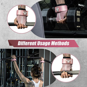 MANUEKLEAR Double Leather Lifting Straps, Pink, Size S, image 5