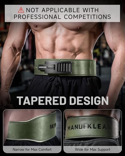 MANUEKLEAR tapered weightlifting belt
