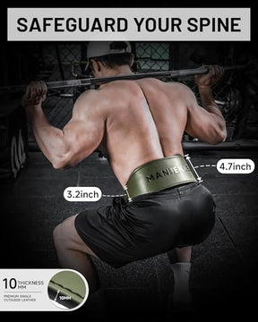 Tapered lever belt for gym lifting